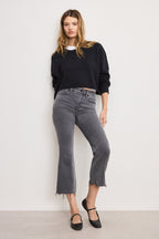 SOFT TECH GOOD LEGS CROPPED MINI BOOT JEANS BLACK405