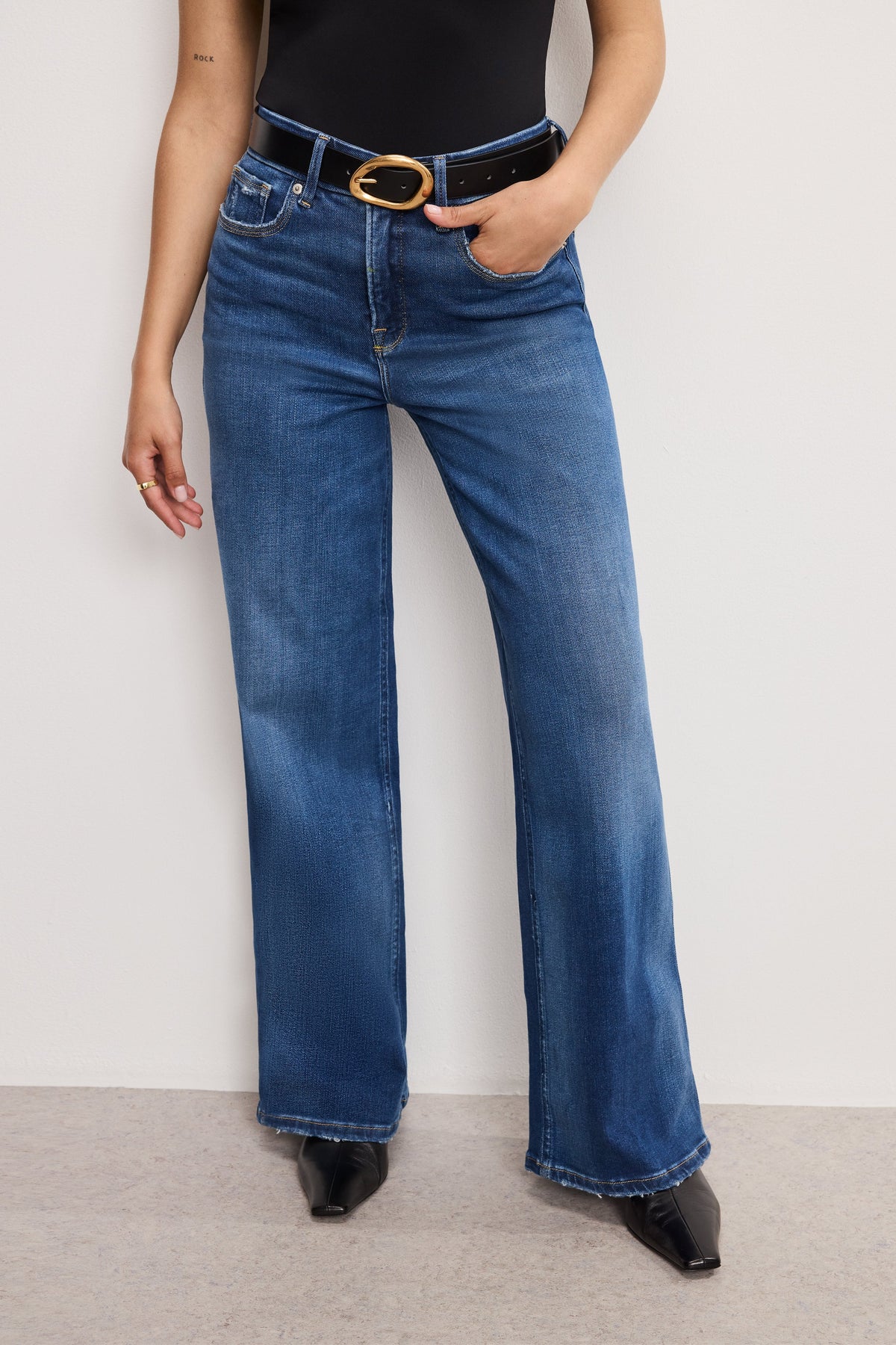 SOFT TECH GOOD PETITE SKATE WIDE JEANS INDIGO891