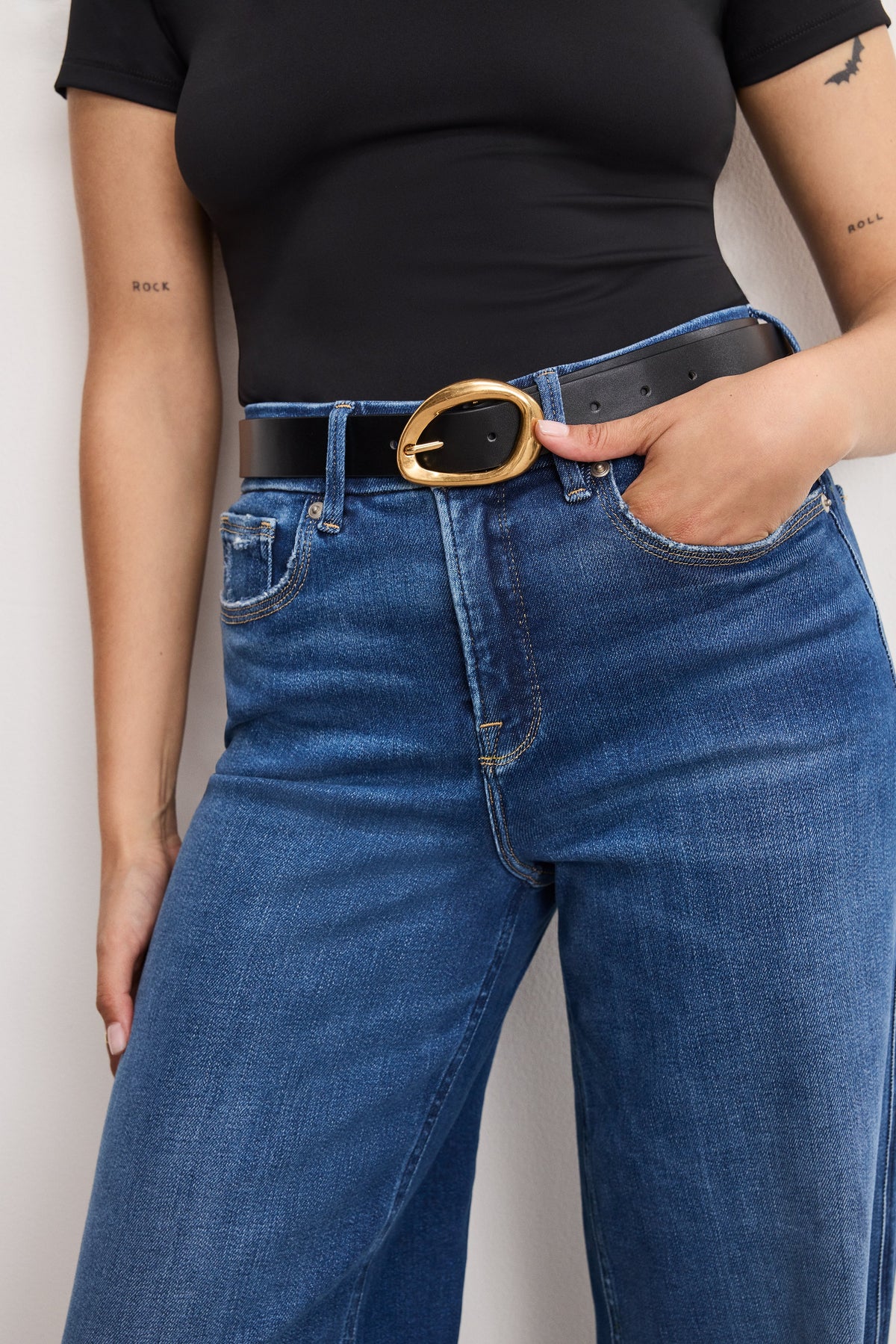 SOFT TECH GOOD PETITE SKATE WIDE JEANS INDIGO891