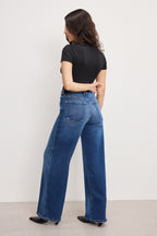 SOFT TECH GOOD PETITE SKATE WIDE JEANS INDIGO891
