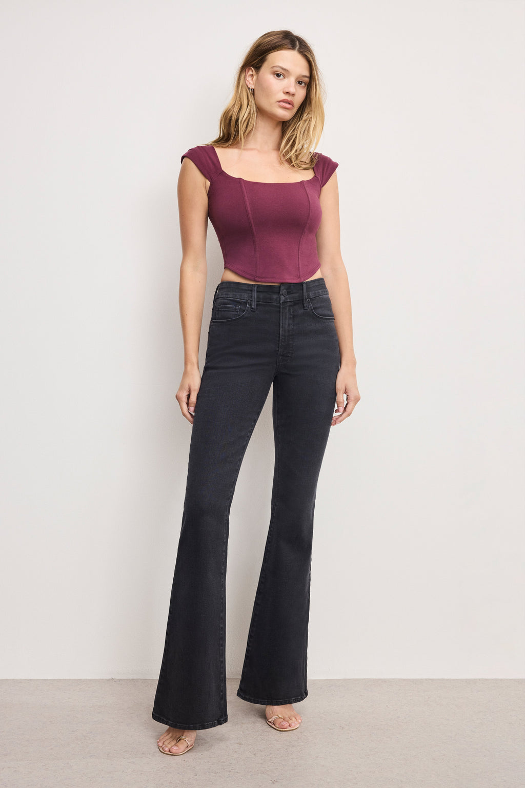 DOLLY JOLEANS FLARE JEANS BLACK391
