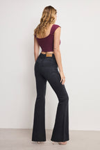 DOLLY JOLEANS FLARE JEANS BLACK391