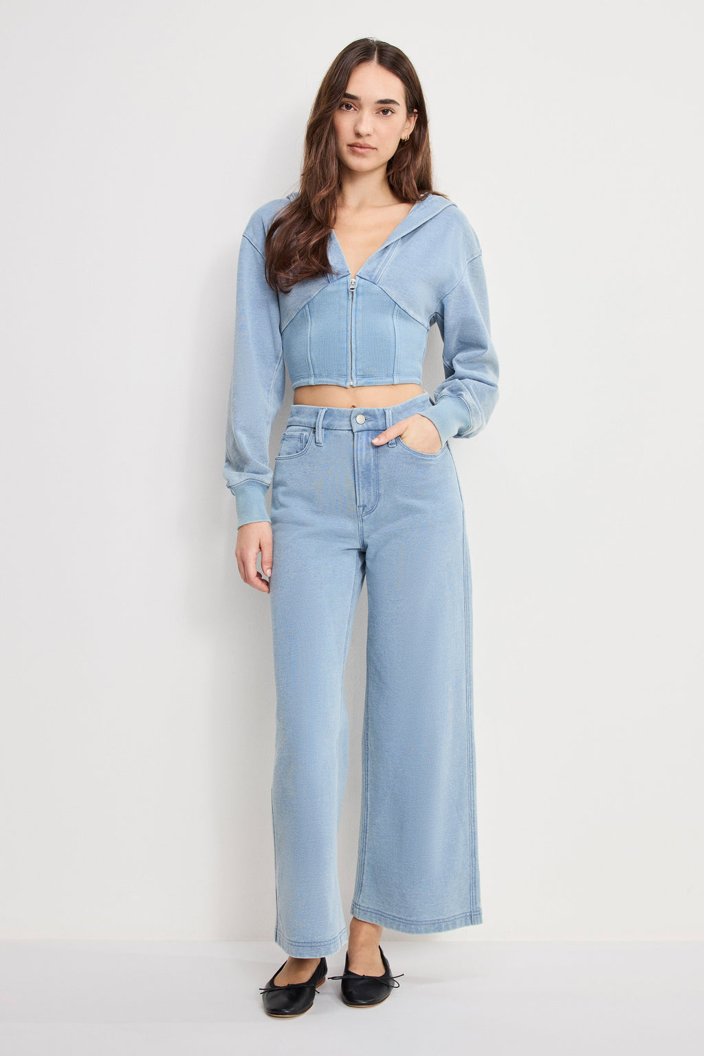 JEANIUS ZIP UP HOODIE INDIGO1157