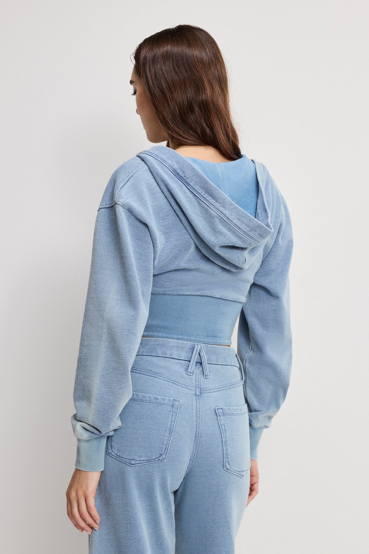 JEANIUS ZIP UP HOODIE INDIGO1157