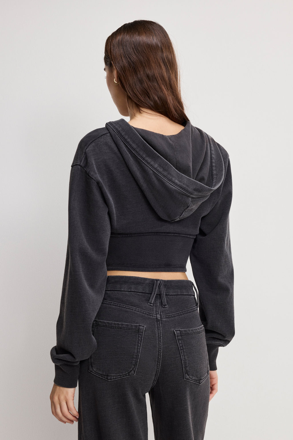 JEANIUS ZIP UP HOODIE BLACK430