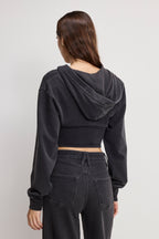 JEANIUS ZIP UP HOODIE BLACK430