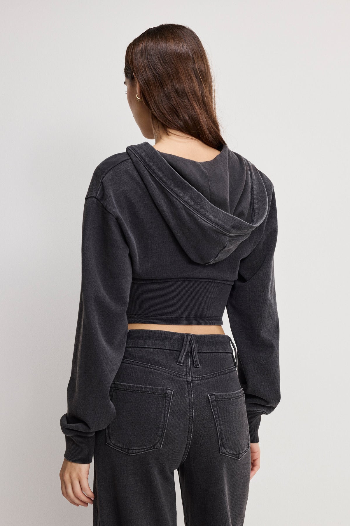 JEANIUS ZIP UP HOODIE BLACK430