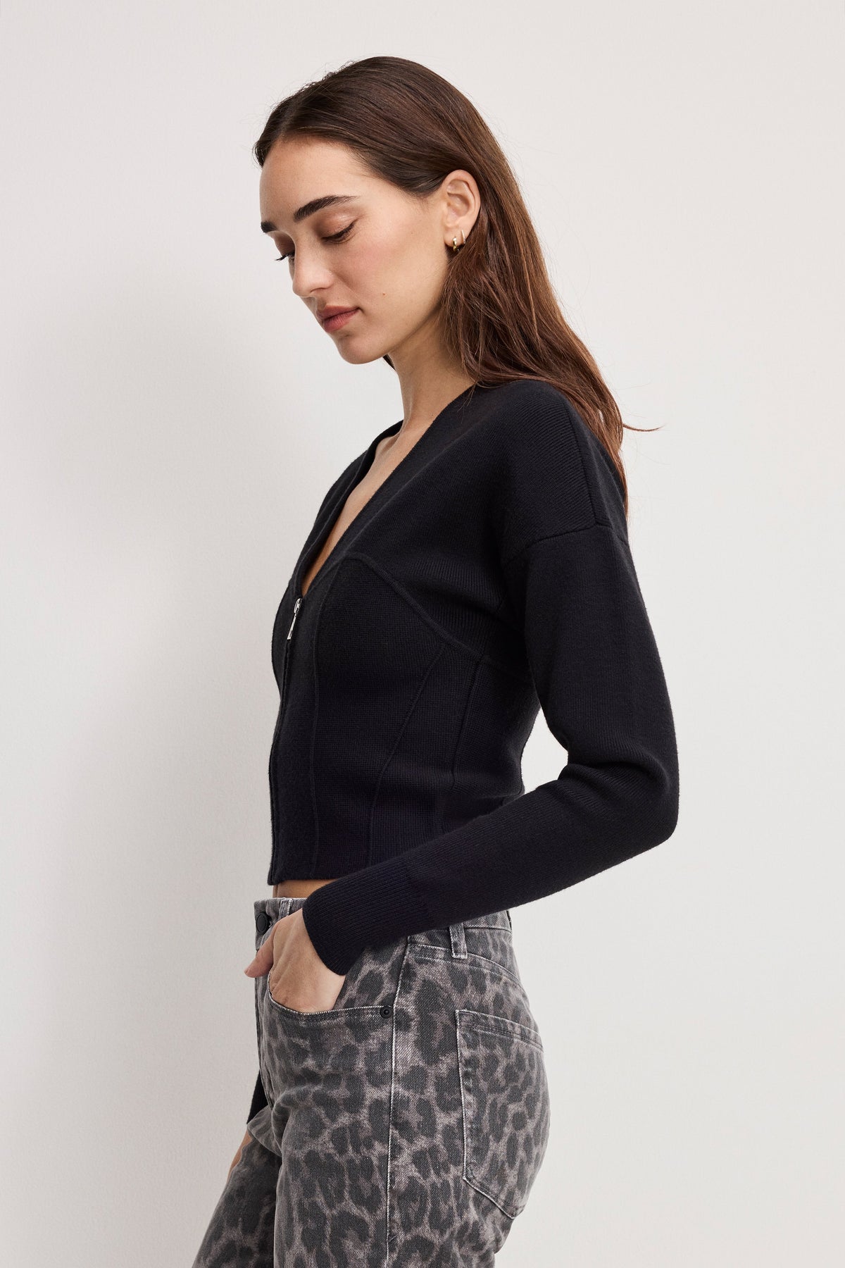 BUSTIER SWEATER BLACK001