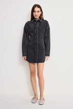 SHAPED DENIM DRESS K418