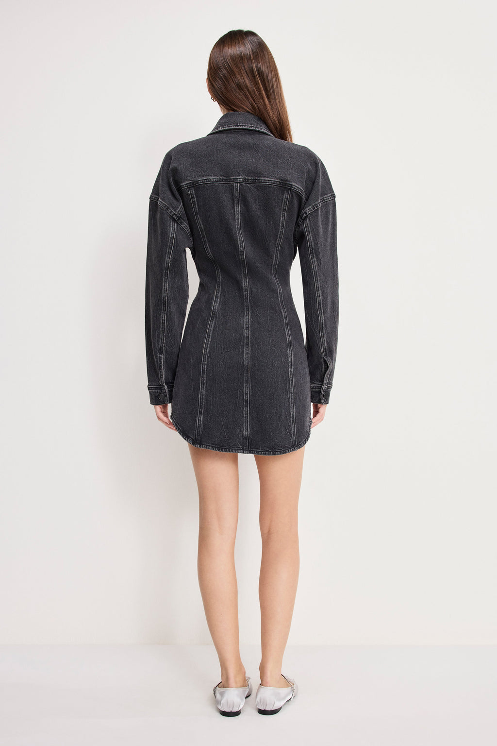 SHAPED DENIM DRESS K418