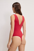 SCULPTING DEEP V BODYSUIT RUBY