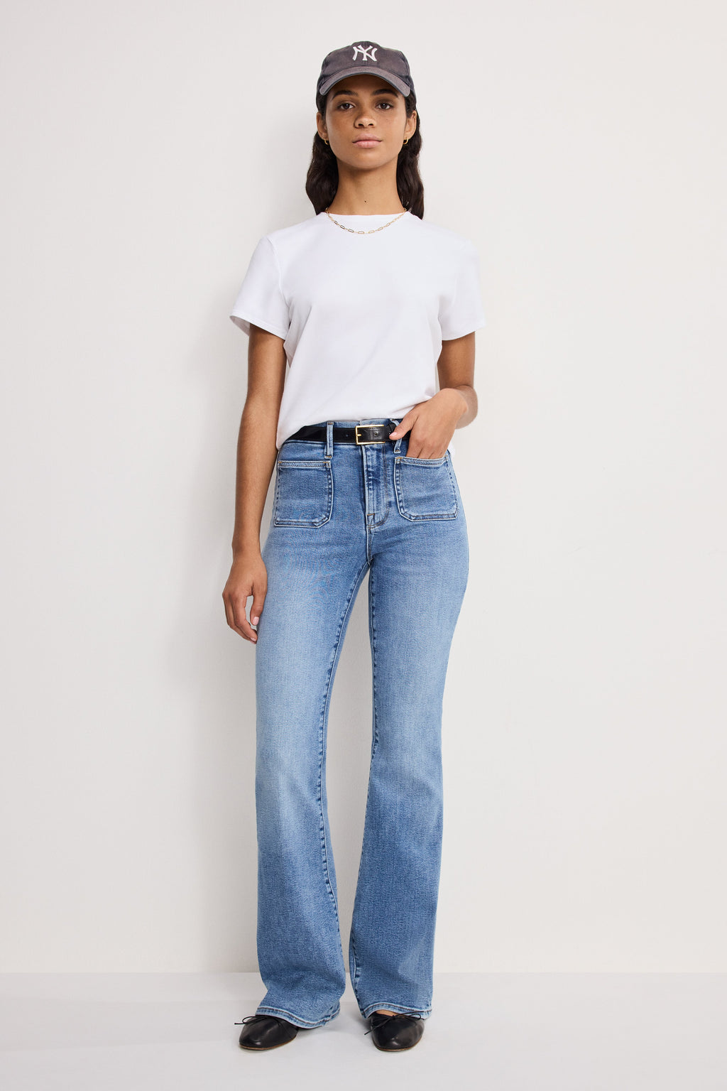 GOOD LEGS FLARE JEANS INDIGO1149