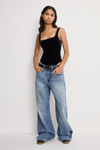 VELVET MODERN TANK BODYSUIT BLACK001