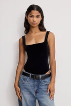 VELVET MODERN TANK BODYSUIT BLACK001