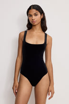 VELVET MODERN TANK BODYSUIT BLACK001