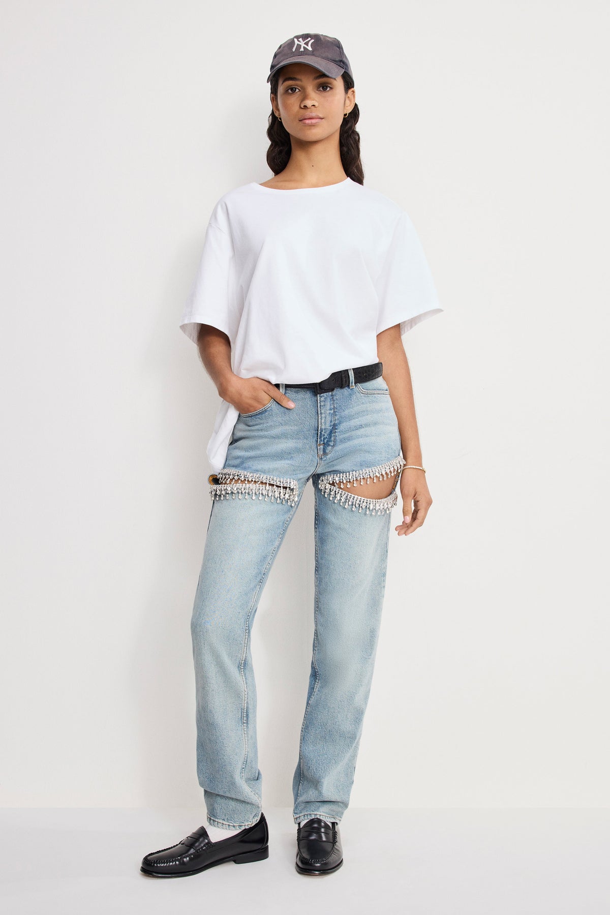 GOOD ICON STRAIGHT DIAMOND JEANS INDIGO357