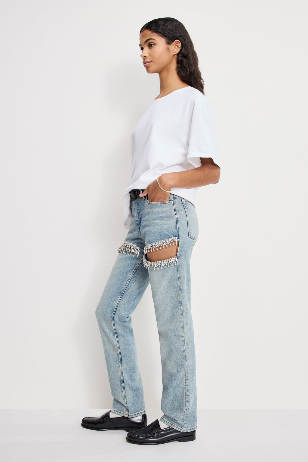 GOOD ICON STRAIGHT DIAMOND JEANS INDIGO357