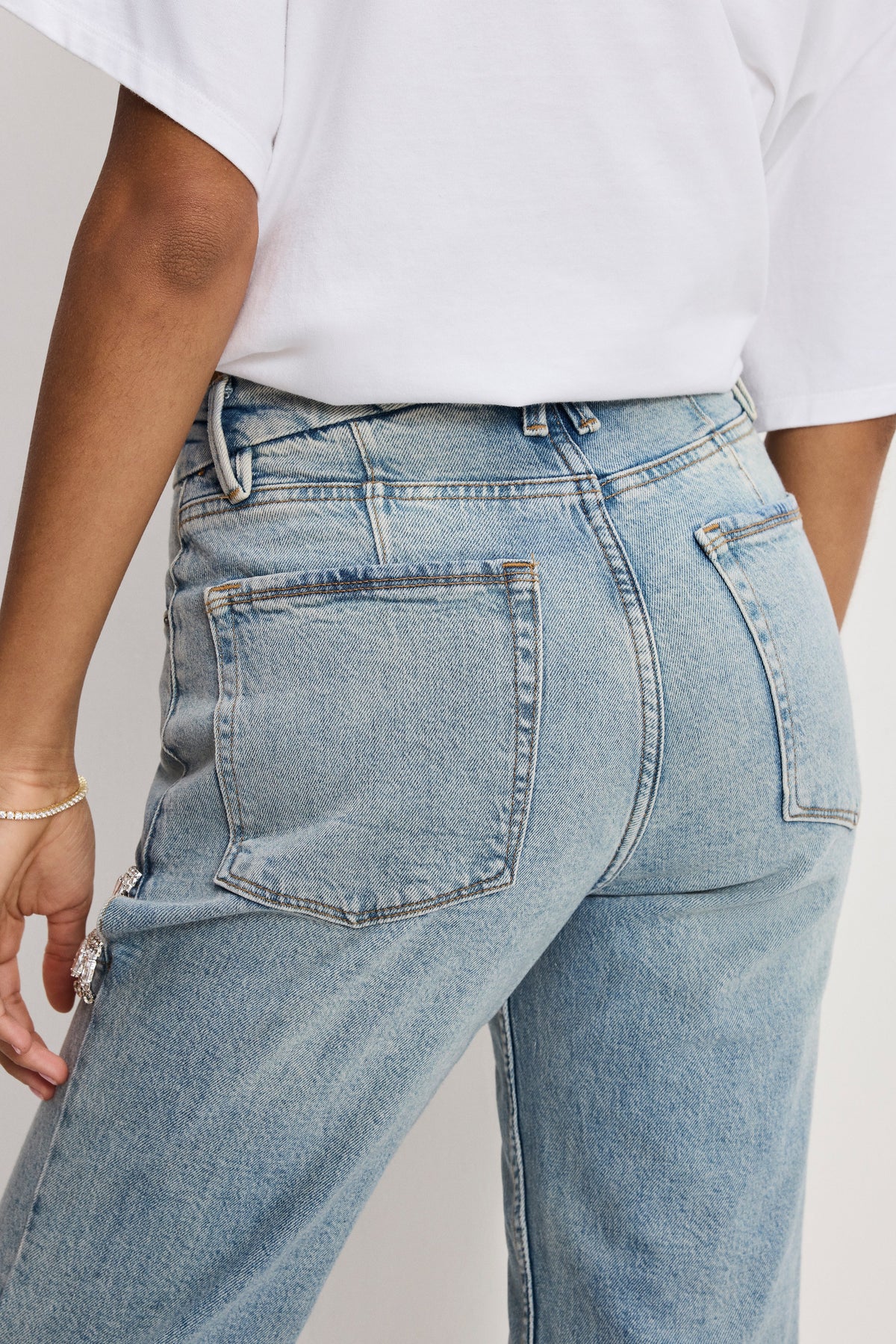 GOOD ICON STRAIGHT DIAMOND JEANS INDIGO357
