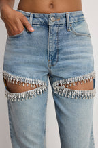 GOOD ICON STRAIGHT DIAMOND JEANS INDIGO357