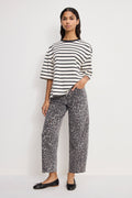 GOOD BARREL JEANS GREY LUCKY LEOPARD