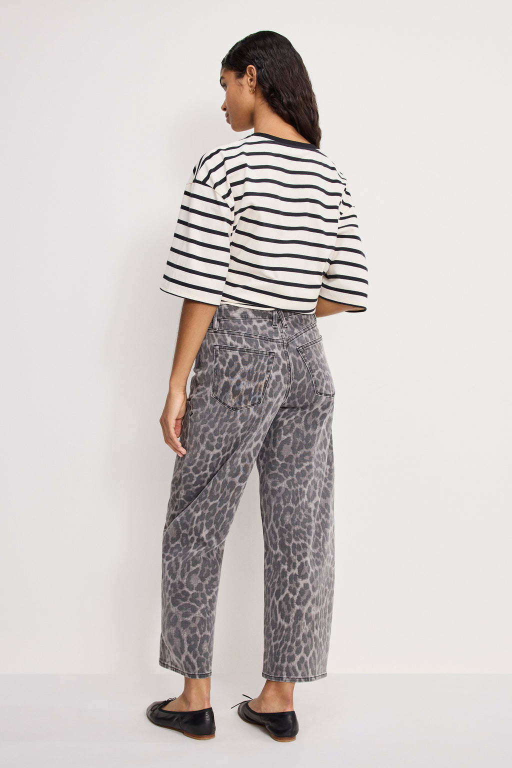 GOOD BARREL JEANS GREY LUCKY LEOPARD