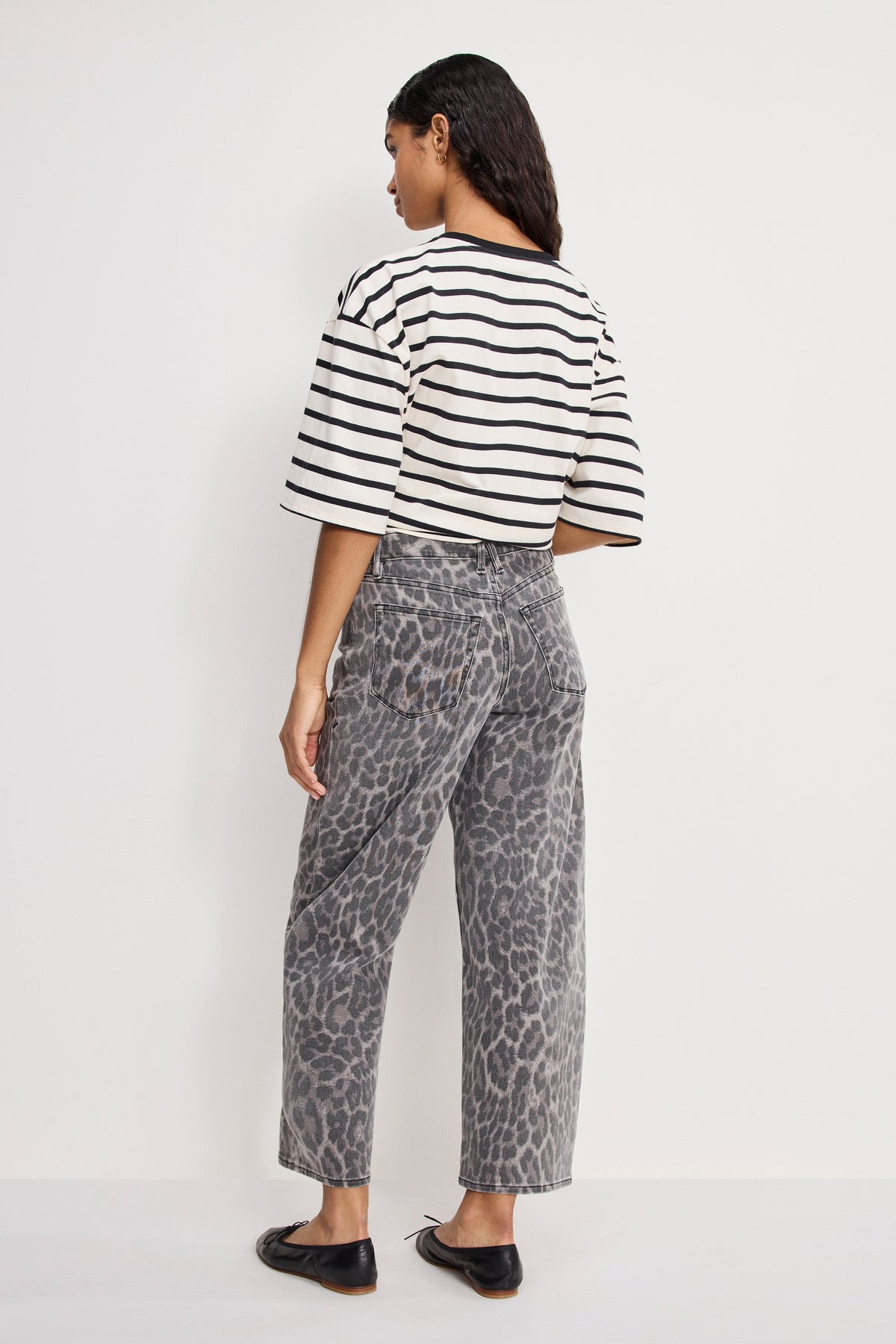 GOOD BARREL JEANS GREY LUCKY LEOPARD
