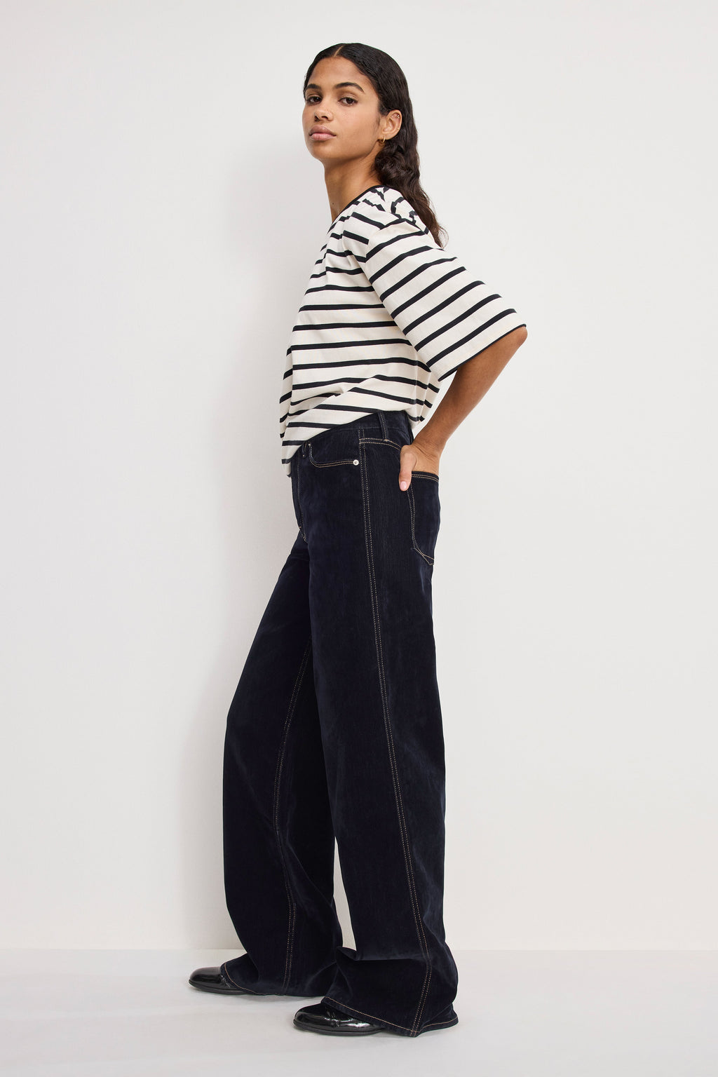 GOOD SKATE FLOCKED DENIM JEANS INDIGO939