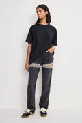GOOD ICON STRAIGHT DIAMOND JEANS BLACK376