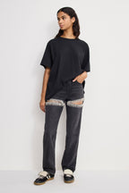 GOOD ICON STRAIGHT DIAMOND JEANS BLACK376