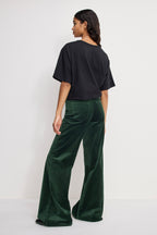 VELVET GOOD WAIST PALAZZO PANTS PINE GREEN003
