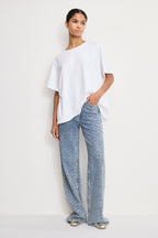 GOOD SKATE WIDE CRYSTAL JEANS INDIGO1070