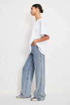 GOOD SKATE WIDE CRYSTAL JEANS INDIGO1070