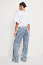 GOOD SKATE WIDE CRYSTAL JEANS INDIGO1070