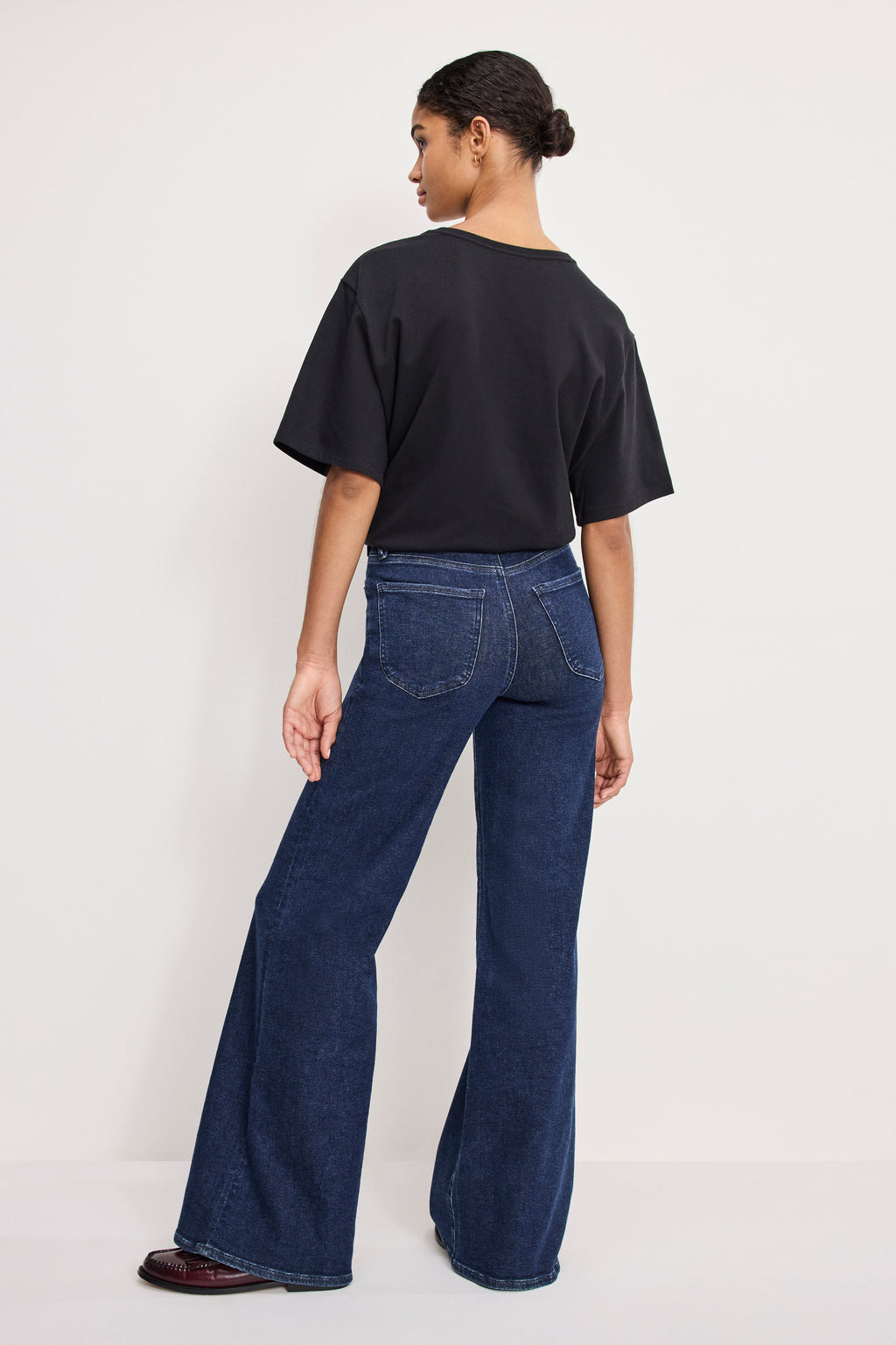 GOOD WAIST PALAZZO JEANS INDIGO985