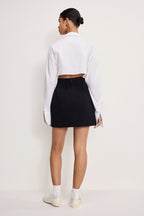 SOFT STRETCH PONTE MINI SKIRT BLACK001