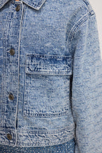 CRYSTAL DENIM JACKET INDIGO1070