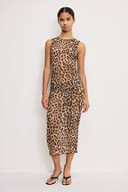 MESH MIDI DRESS LUCKY LEOPARD001