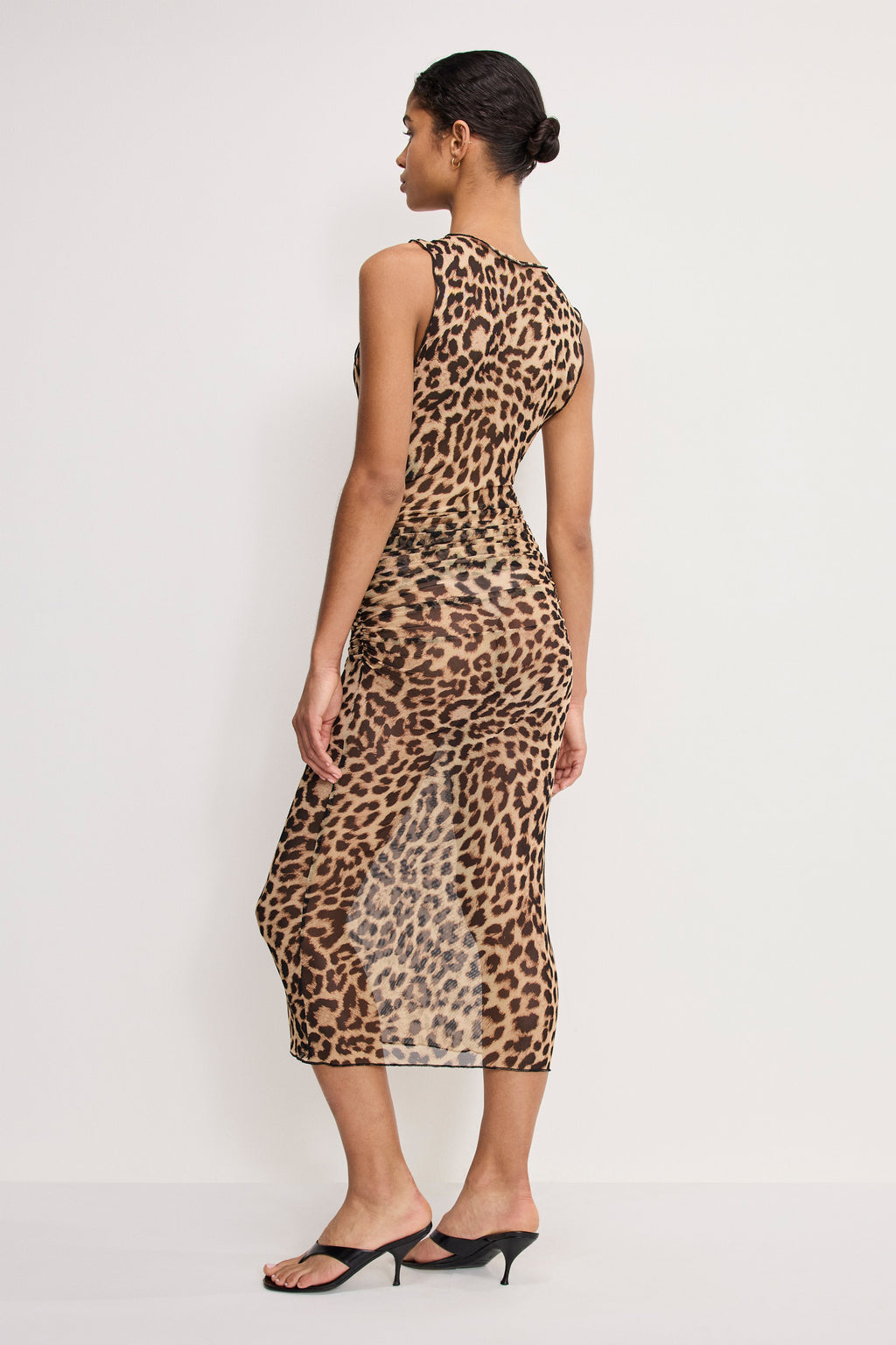 MESH MIDI DRESS LUCKY LEOPARD001