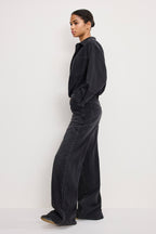 DENIM SHIRT JUMPSUIT BLACK389