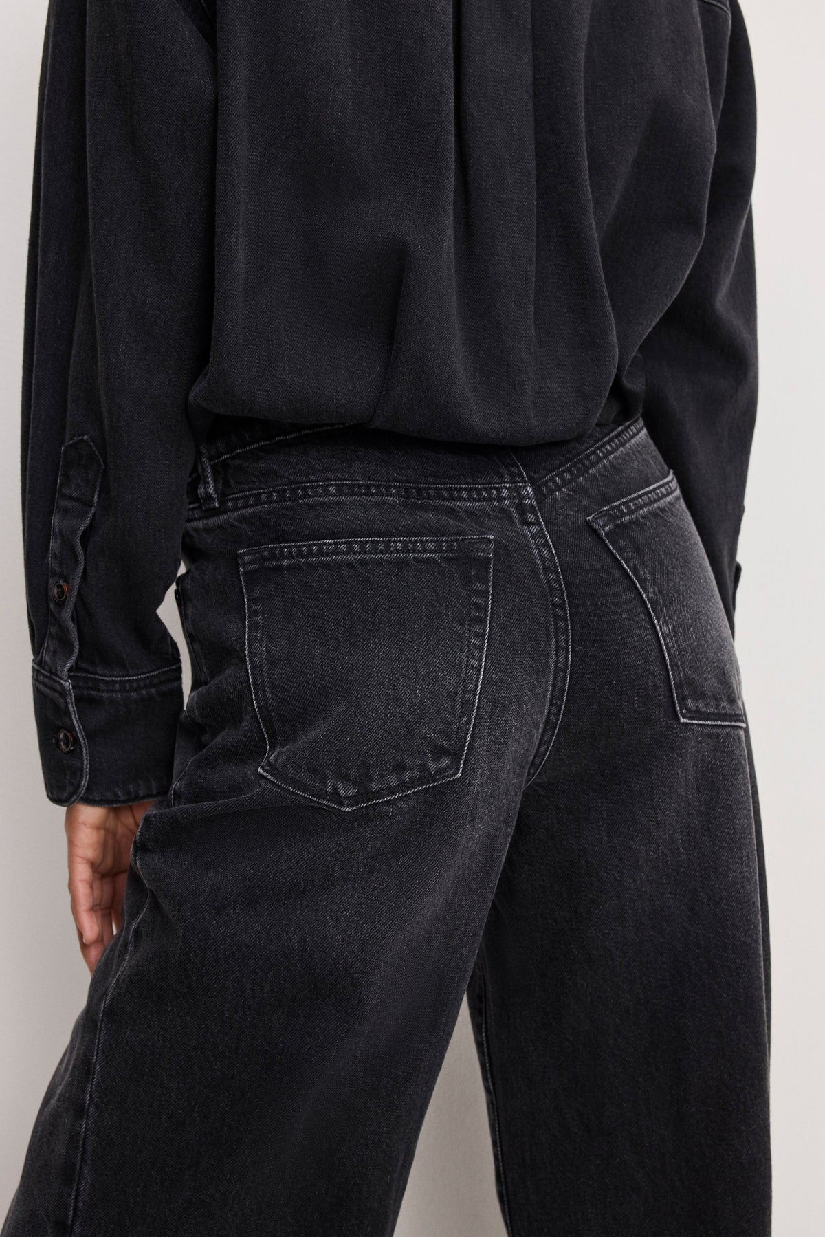 DENIM SHIRT JUMPSUIT BLACK389