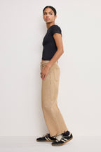 PALAZZO CROPPED PANTS GOOD KHAKI001