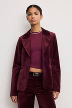 VELVET SCULPTED BLAZER FIG007