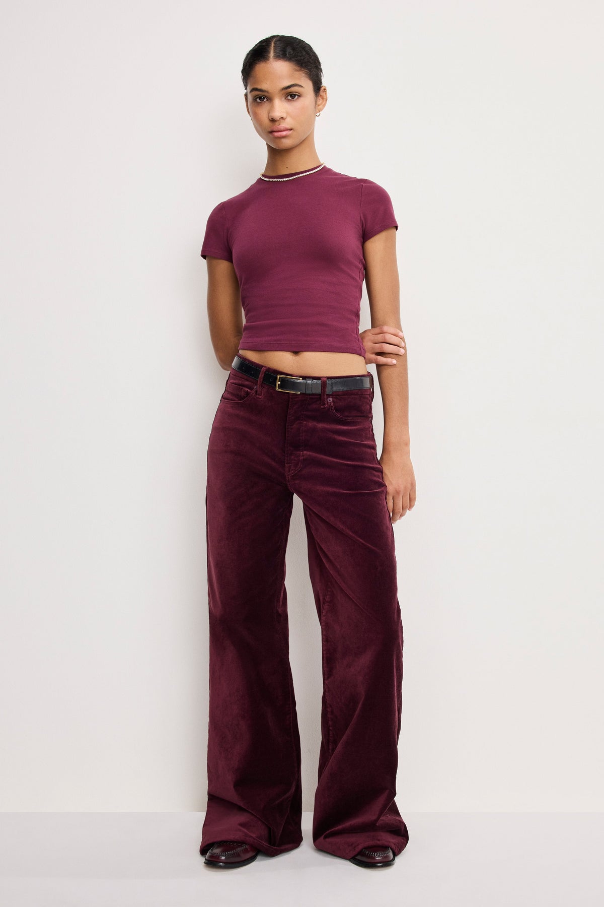 VELVET GOOD WAIST PALAZZO PANTS FIG007