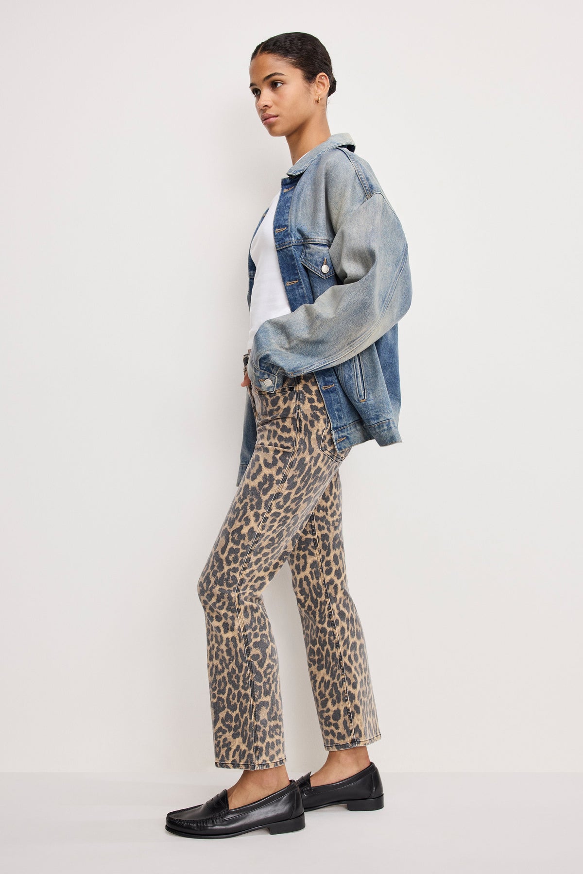 GOOD KICK FLARE LEOPARD JEANS LUCKY LEOPARD001