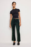 VELVET GOOD HIGH RISE KICK FLARE PANTS PINE GREEN003