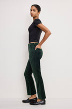 VELVET GOOD HIGH RISE KICK FLARE PANTS PINE GREEN003