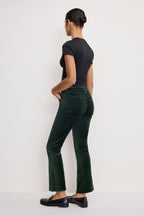 VELVET GOOD HIGH RISE KICK FLARE PANTS PINE GREEN003