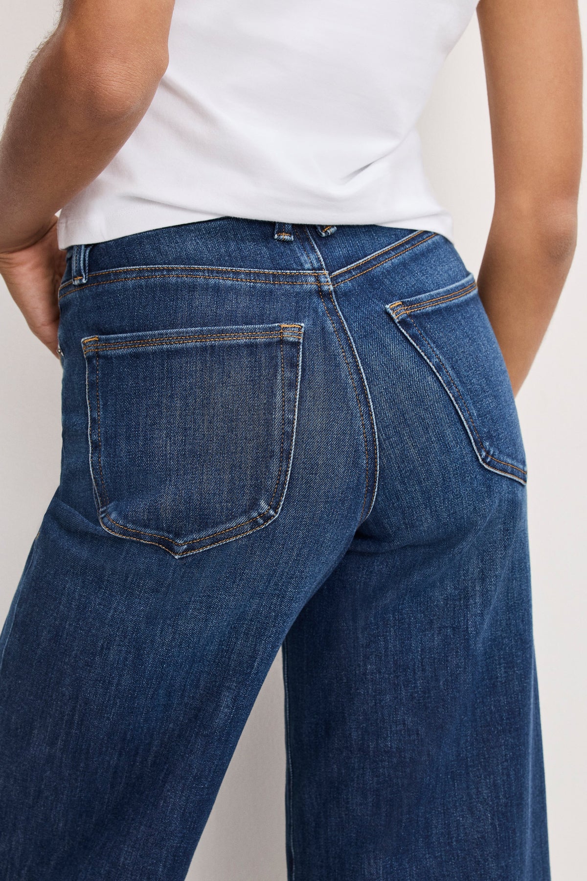 SOFT TECH GOOD WAIST PALAZZO CROPPED JEANS INDIGO977