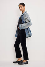 VELVET GOOD HIGH RISE KICK FLARE PANTS BLACK001