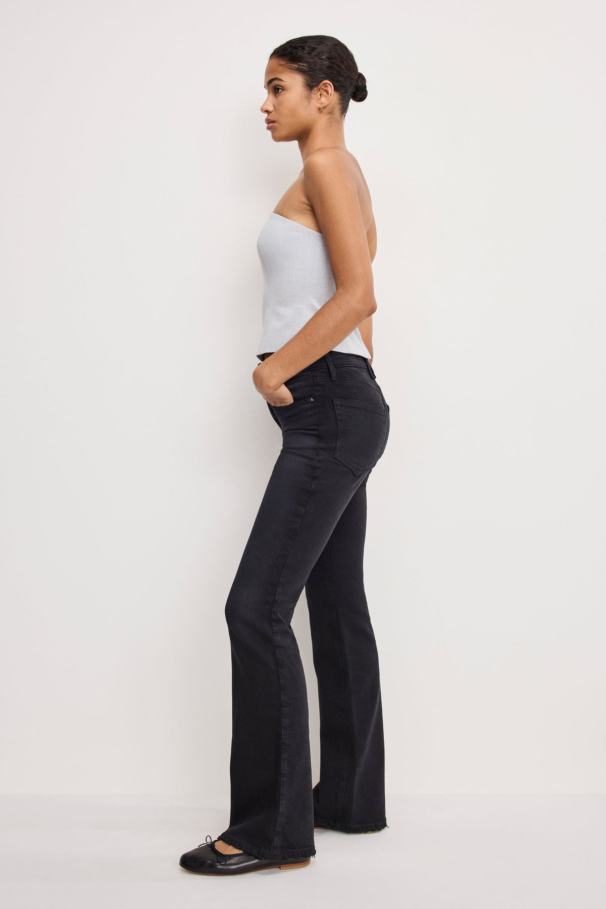 SOFT TECH GOOD CLASSIC BOOTCUT JEANS BLACK344